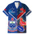 Custom Samoa And France Rugby Family Matching Mermaid Dress and Hawaiian Shirt 2023 World Cup Manu Samoa With Les Bleus - Wonder Print Shop
