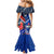 Custom Samoa And France Rugby Family Matching Mermaid Dress and Hawaiian Shirt 2023 World Cup Manu Samoa With Les Bleus - Wonder Print Shop