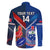 Custom Samoa And France Rugby Family Matching Off Shoulder Maxi Dress and Hawaiian Shirt 2023 World Cup Manu Samoa With Les Bleus - Wonder Print Shop