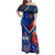 Custom Samoa And France Rugby Family Matching Off Shoulder Maxi Dress and Hawaiian Shirt 2023 World Cup Manu Samoa With Les Bleus - Wonder Print Shop