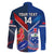 Custom Samoa And France Rugby Family Matching Short Sleeve Bodycon Dress and Hawaiian Shirt 2023 World Cup Manu Samoa With Les Bleus - Wonder Print Shop