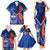 Custom Samoa And France Rugby Family Matching Tank Maxi Dress and Hawaiian Shirt 2023 World Cup Manu Samoa With Les Bleus - Wonder Print Shop