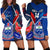 Custom Samoa And France Rugby Hoodie Dress 2023 World Cup Manu Samoa With Les Bleus - Wonder Print Shop