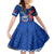 Custom Samoa And France Rugby Kid Short Sleeve Dress 2023 World Cup Manu Samoa With Les Bleus - Wonder Print Shop