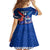 Custom Samoa And France Rugby Kid Short Sleeve Dress 2023 World Cup Manu Samoa With Les Bleus - Wonder Print Shop