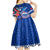 Custom Samoa And France Rugby Kid Short Sleeve Dress 2023 World Cup Manu Samoa With Les Bleus - Wonder Print Shop