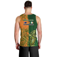 Australia And Ireland Rugby Men Tank Top 2023 World Cup Walllabies With Shamrocks - Wonder Print Shop