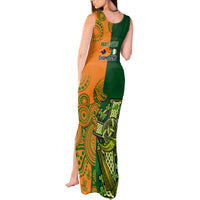 Australia And Ireland Rugby Tank Maxi Dress 2023 World Cup Walllabies With Shamrocks - Wonder Print Shop