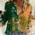 Australia And Ireland Rugby Women Casual Shirt 2023 World Cup Walllabies With Shamrocks - Wonder Print Shop