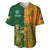 Custom Australia And Ireland Rugby Baseball Jersey 2023 World Cup Walllabies With Shamrocks - Wonder Print Shop
