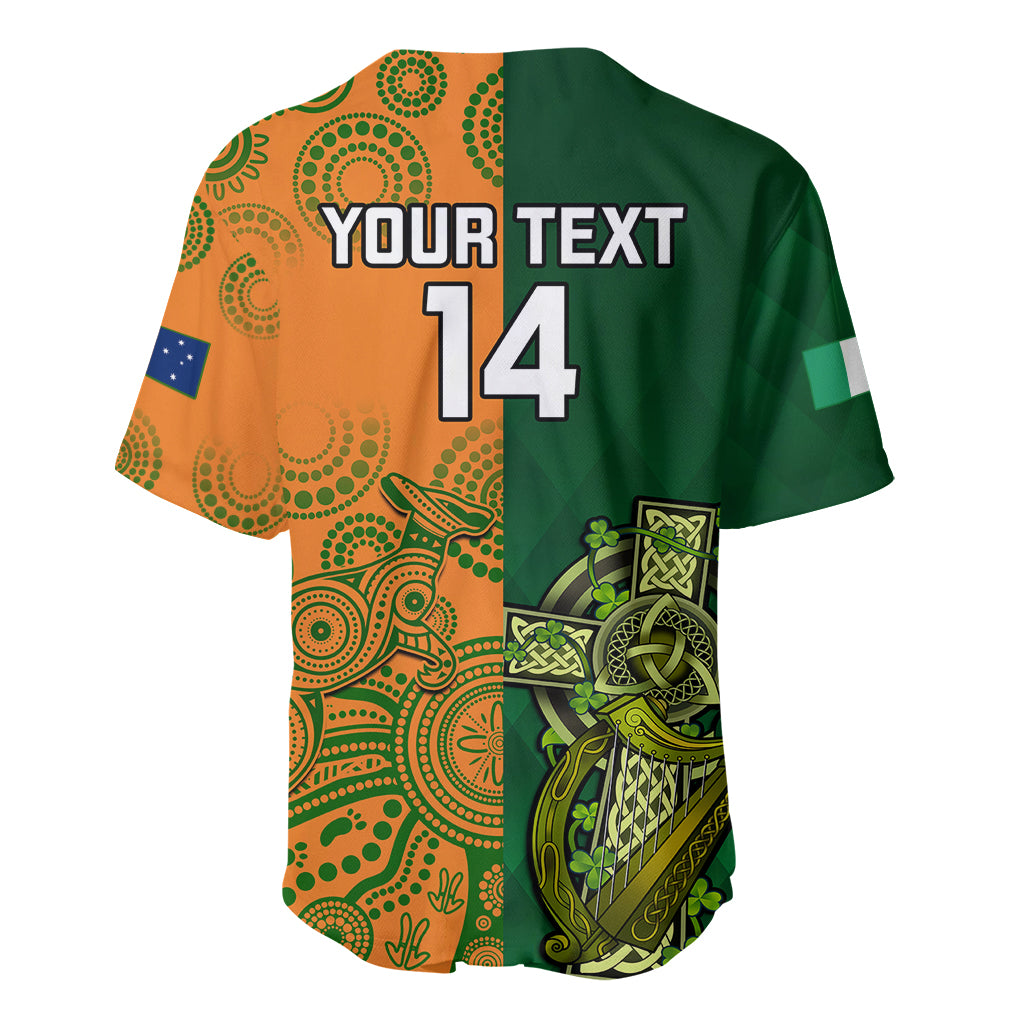 Custom Australia And Ireland Rugby Baseball Jersey 2023 World Cup Walllabies With Shamrocks - Wonder Print Shop
