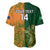 Custom Australia And Ireland Rugby Baseball Jersey 2023 World Cup Walllabies With Shamrocks - Wonder Print Shop