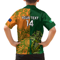 Custom Australia And Ireland Rugby Hawaiian Shirt 2023 World Cup Walllabies With Shamrocks - Wonder Print Shop