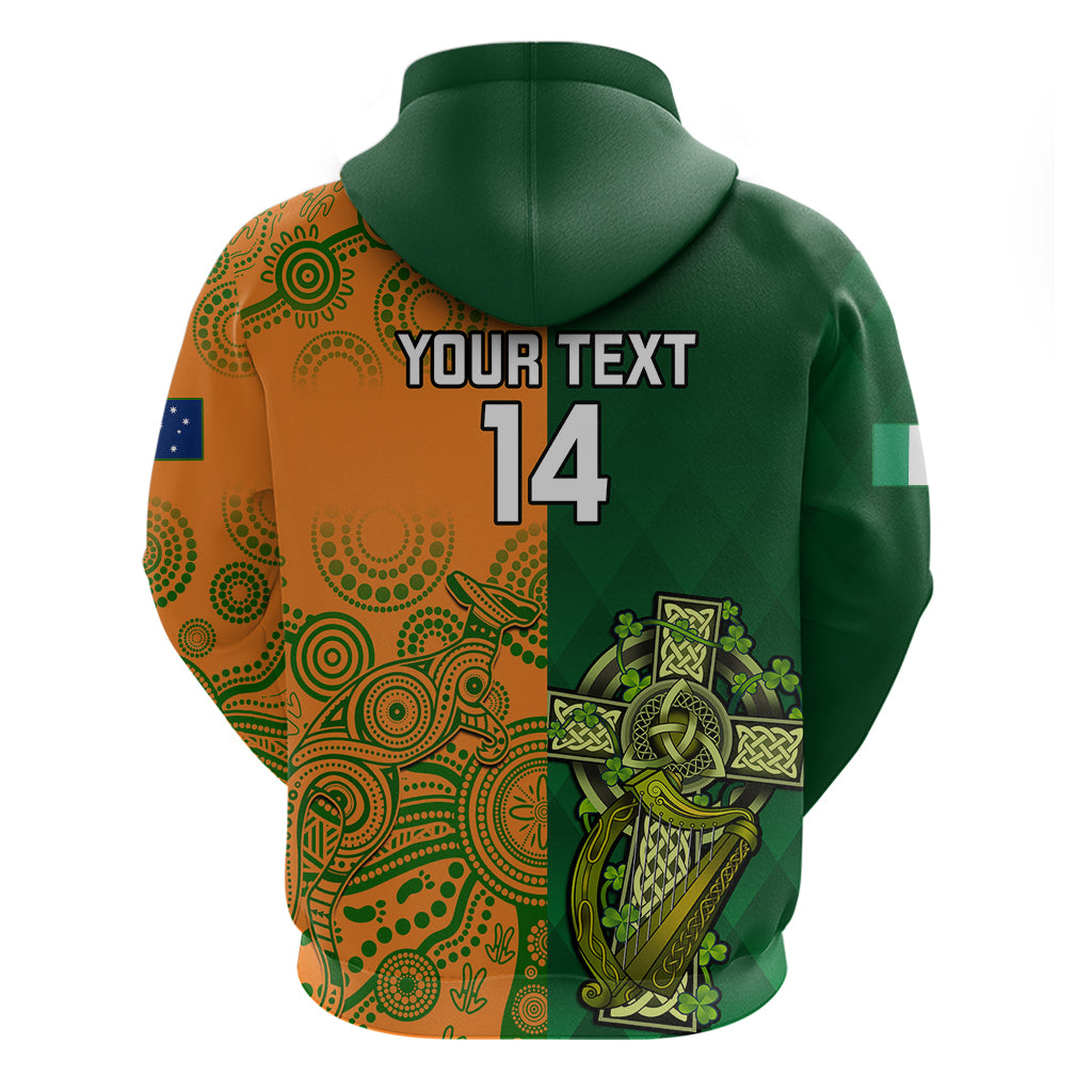 Custom Australia And Ireland Rugby Hoodie 2023 World Cup Walllabies With Shamrocks - Wonder Print Shop
