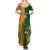Custom Australia And Ireland Rugby Summer Maxi Dress 2023 World Cup Walllabies With Shamrocks - Wonder Print Shop