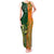 Custom Australia And Ireland Rugby Tank Maxi Dress 2023 World Cup Walllabies With Shamrocks - Wonder Print Shop