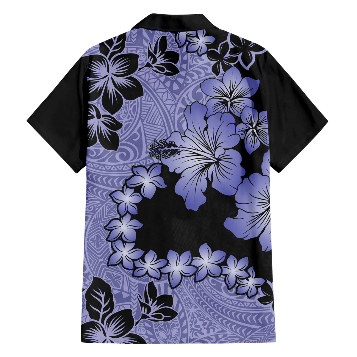 Purple Hawaii Family Matching Short Sleeve Bodycon Dress and Hawaiian Shirt Tapa Cloth Mix Tropical Flowers Pastel Vibes - Wonder Print Shop