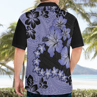 Purple Hawaii Hawaiian Shirt Tapa Cloth Mix Tropical Flowers Pastel Vibes - Wonder Print Shop