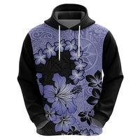 Purple Hawaii Hoodie Tapa Cloth Mix Tropical Flowers Pastel Vibes - Wonder Print Shop