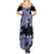 Purple Hawaii Summer Maxi Dress Tapa Cloth Mix Tropical Flowers Pastel Vibes - Wonder Print Shop