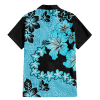 Blue Hawaii Family Matching Mermaid Dress and Hawaiian Shirt Tapa Cloth Mix Tropical Flowers Pastel Vibes - Wonder Print Shop