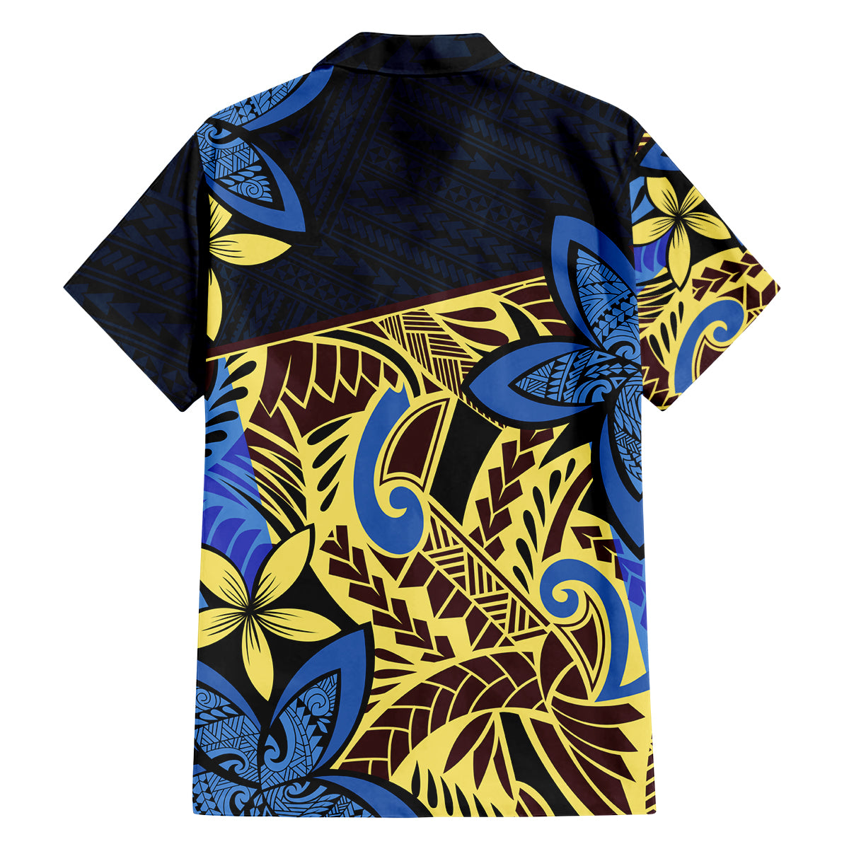 Polynesia Fabric Family Matching Long Sleeve Bodycon Dress and Hawaiian Shirt Polynesian Tribal With Frangipani Flowers - Wonder Print Shop