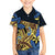 Polynesia Fabric Kid Hawaiian Shirt Polynesian Tribal With Frangipani Flowers - Wonder Print Shop
