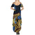 Polynesia Fabric Summer Maxi Dress Polynesian Tribal With Frangipani Flowers - Wonder Print Shop