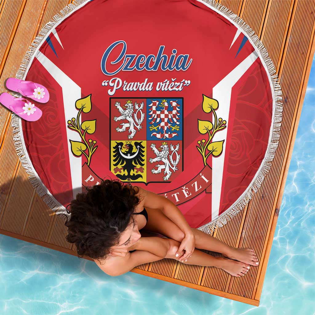 Czech Republic Restoration Day Beach Blanket Czechia Pravda Vitezi - Wonder Print Shop