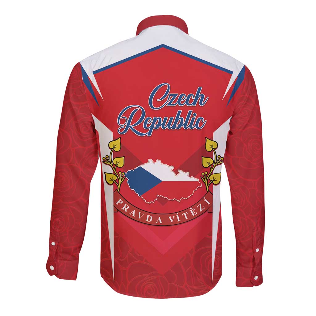 Czech Republic Restoration Day Long Sleeve Button Shirt Czechia Pravda Vitezi - Wonder Print Shop