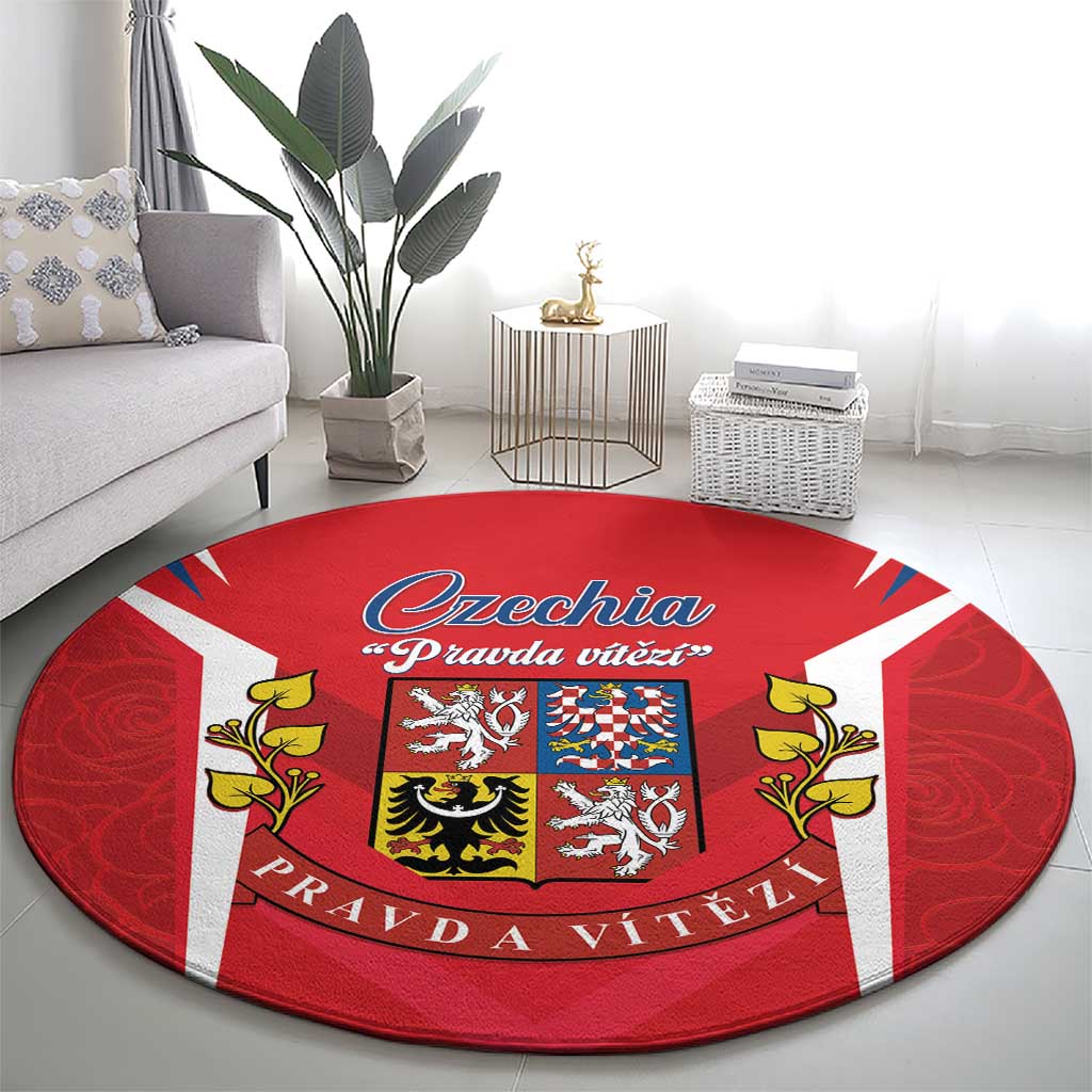 Czech Republic Restoration Day Round Carpet Czechia Pravda Vitezi