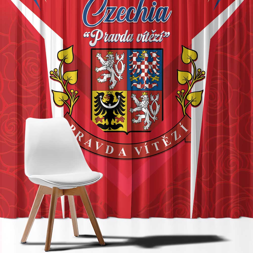 Czech Republic Restoration Day Window Curtain Czechia Pravda Vitezi - Wonder Print Shop