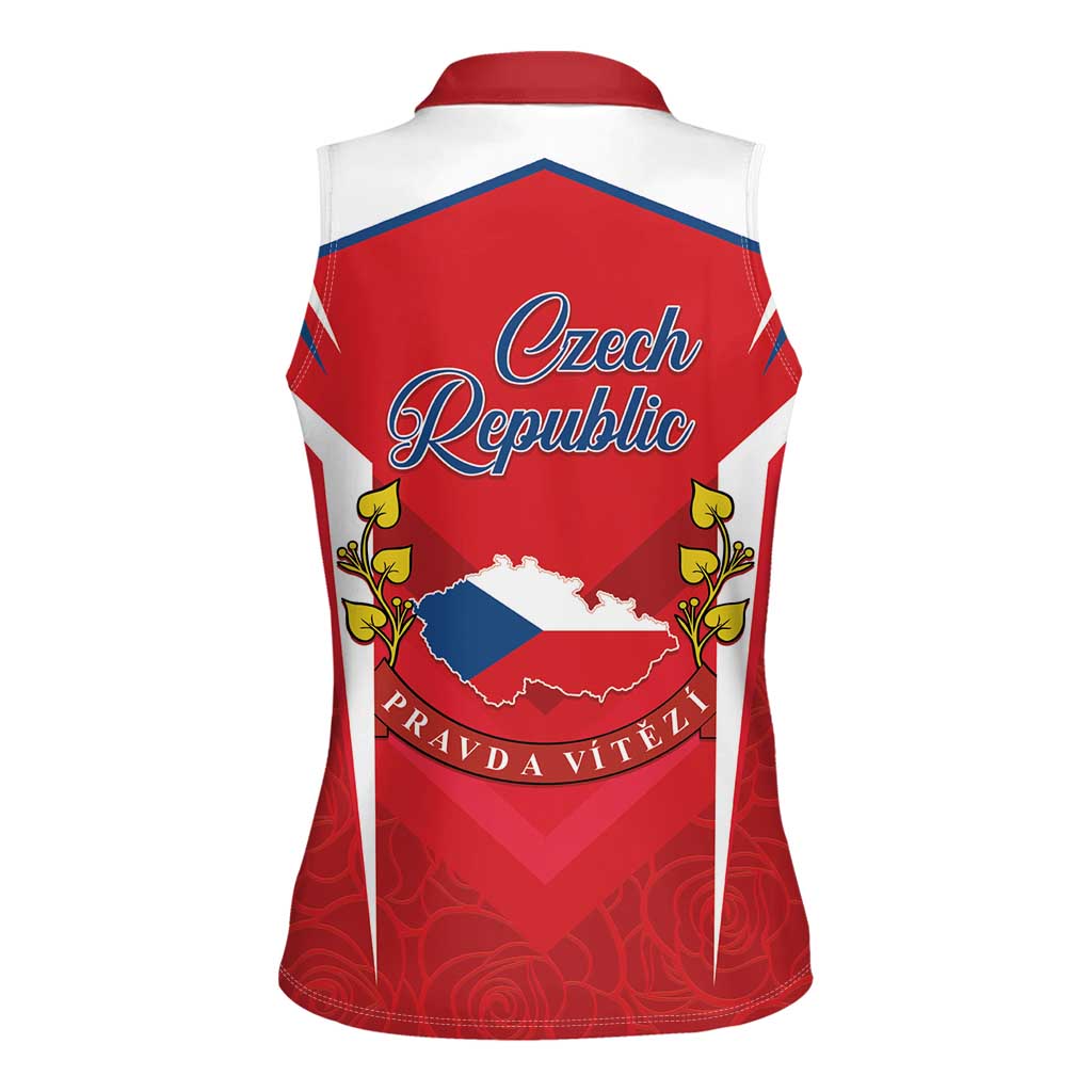 Czech Republic Restoration Day Women Sleeveless Polo Shirt Czechia Pravda Vitezi - Wonder Print Shop