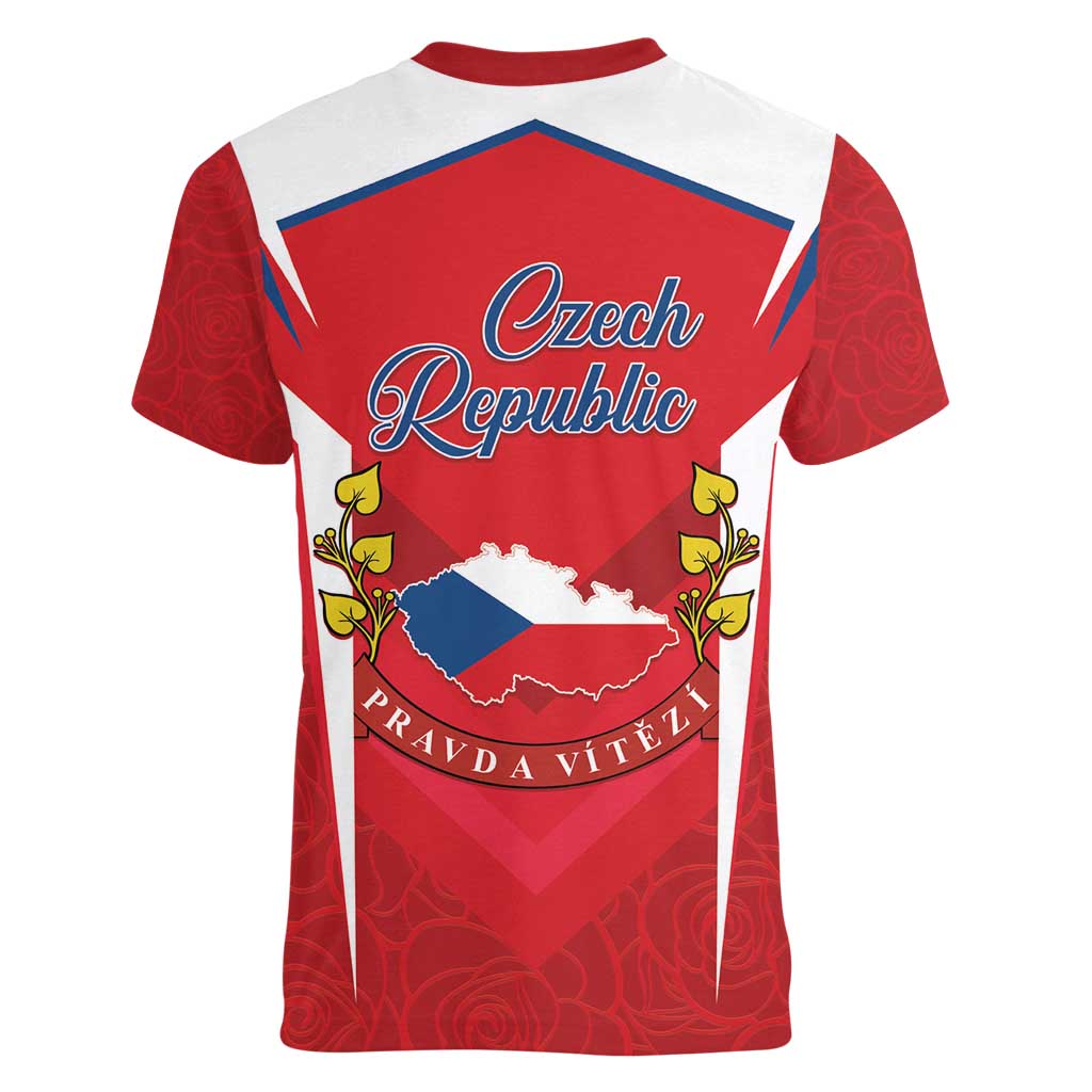 Czech Republic Restoration Day Women V-Neck T-Shirt Czechia Pravda Vitezi - Wonder Print Shop