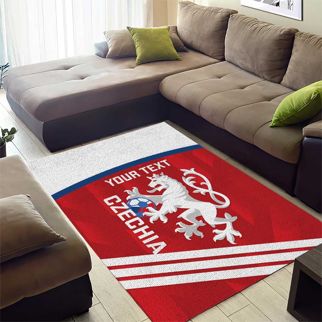 Custom Czech Republic Football Area Rug Go Czechia - Sporty Style - Wonder Print Shop
