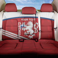 Custom Czech Republic Football Back Car Seat Cover Go Czechia - Sporty Style - Wonder Print Shop