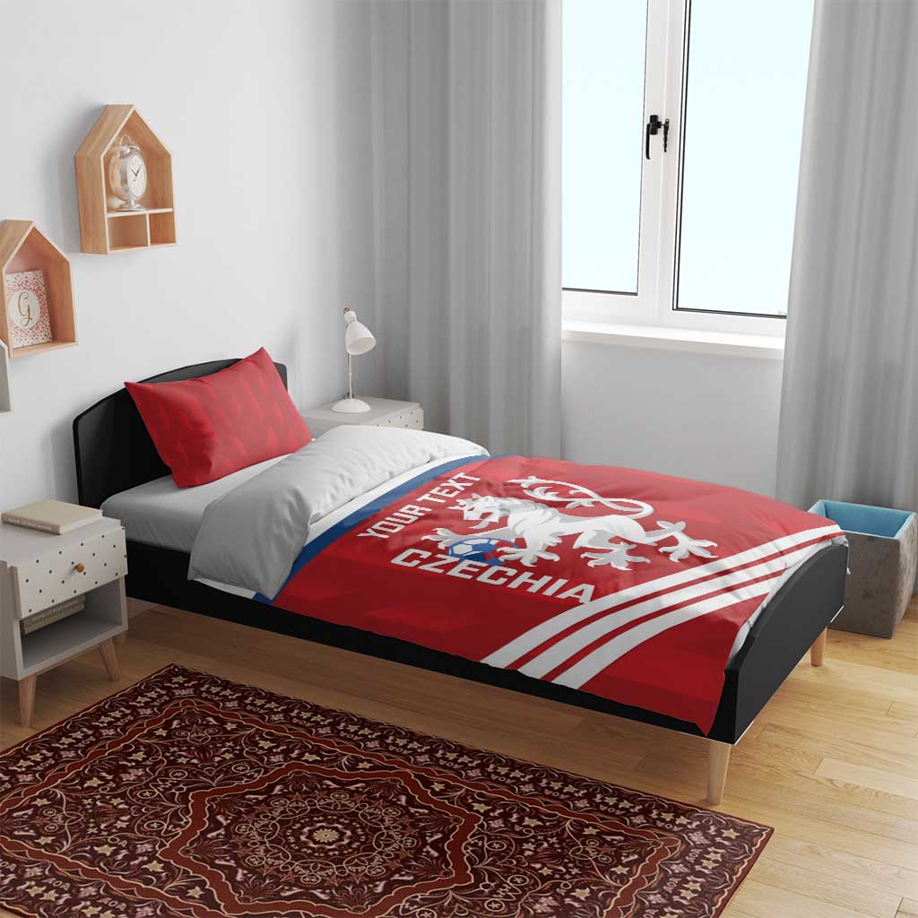 Custom Czech Republic Football Bedding Set Go Czechia - Sporty Style - Wonder Print Shop