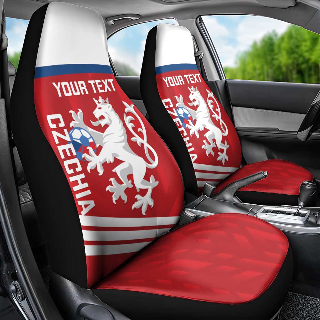 Custom Czech Republic Football Car Seat Cover Go Czechia - Sporty Style - Wonder Print Shop