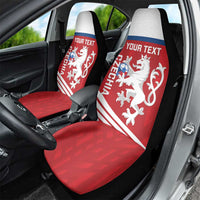 Custom Czech Republic Football Car Seat Cover Go Czechia - Sporty Style - Wonder Print Shop