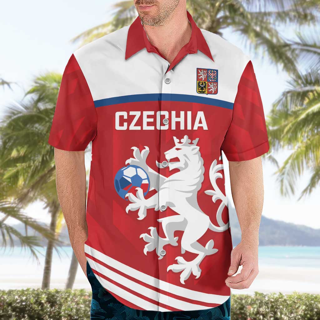 Custom Czech Republic Football Hawaiian Shirt Go Czechia - Sporty Style - Wonder Print Shop