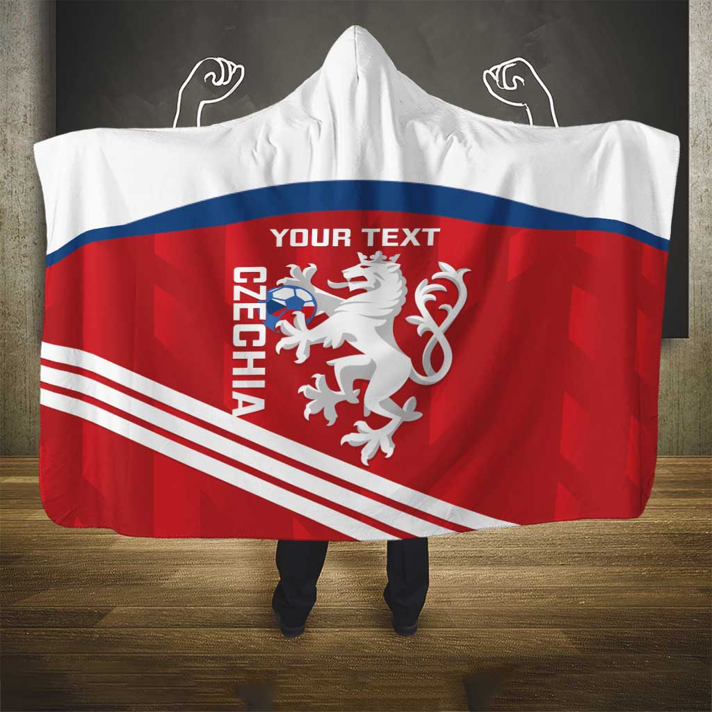 Custom Czech Republic Football Hooded Blanket Go Czechia - Sporty Style