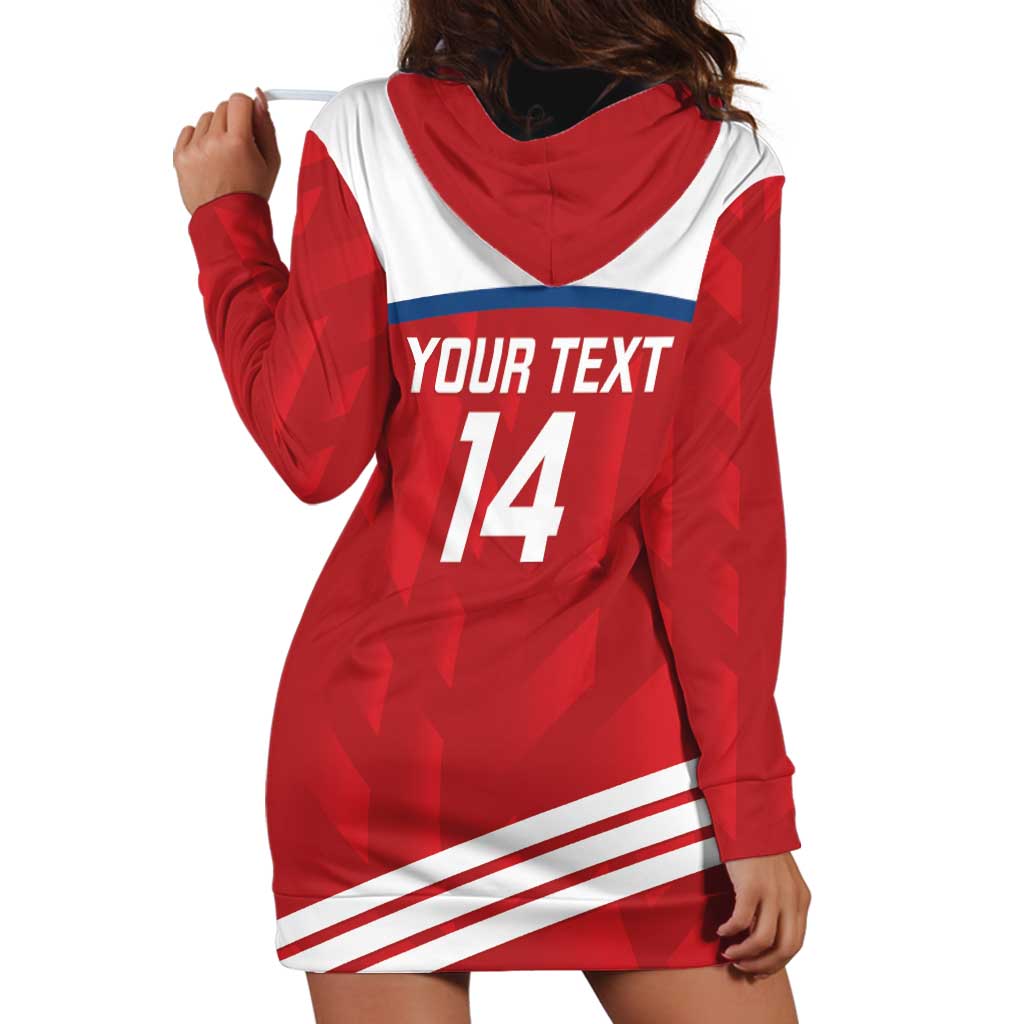 Custom Czech Republic Football Hoodie Dress Go Czechia - Sporty Style - Wonder Print Shop