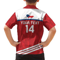 Custom Czech Republic Football Kid Hawaiian Shirt Go Czechia - Sporty Style - Wonder Print Shop
