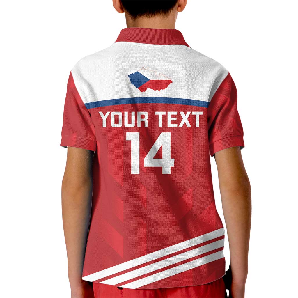 Custom Czech Republic Football Kid Polo Shirt Go Czechia - Sporty Style - Wonder Print Shop