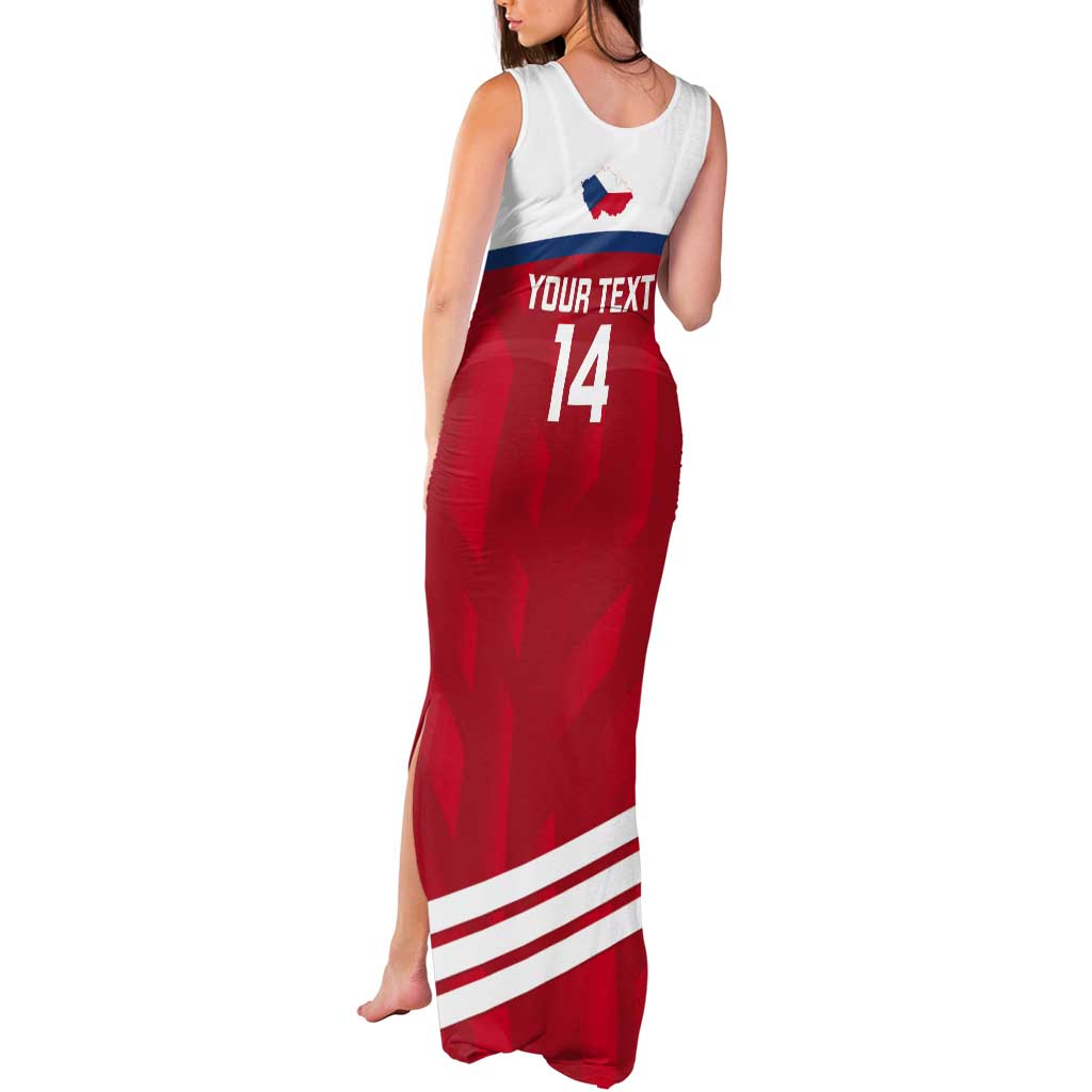 Custom Czech Republic Football Tank Maxi Dress Go Czechia - Sporty Style - Wonder Print Shop