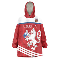 Custom Czech Republic Football Wearable Blanket Hoodie Go Czechia - Sporty Style - Wonder Print Shop