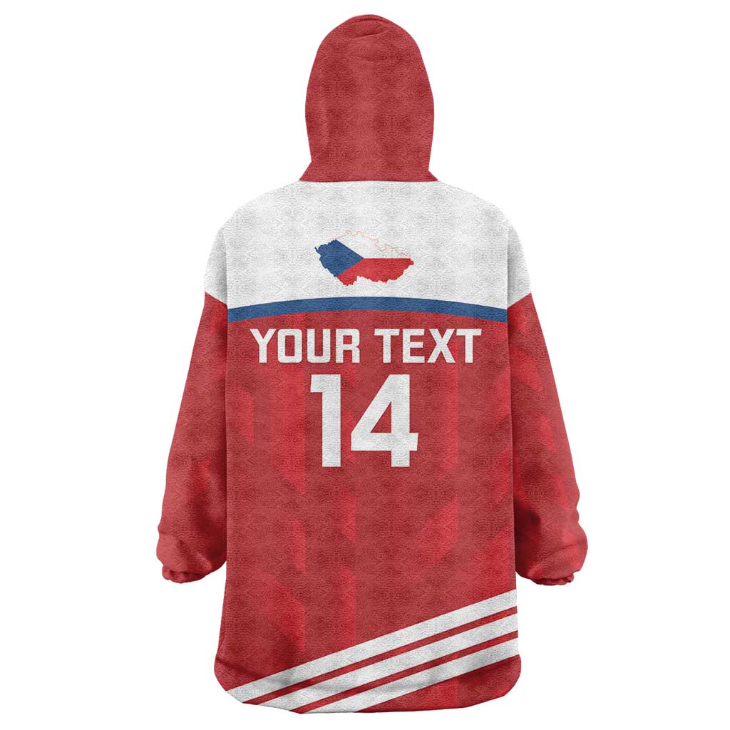 Custom Czech Republic Football Wearable Blanket Hoodie Go Czechia - Sporty Style - Wonder Print Shop