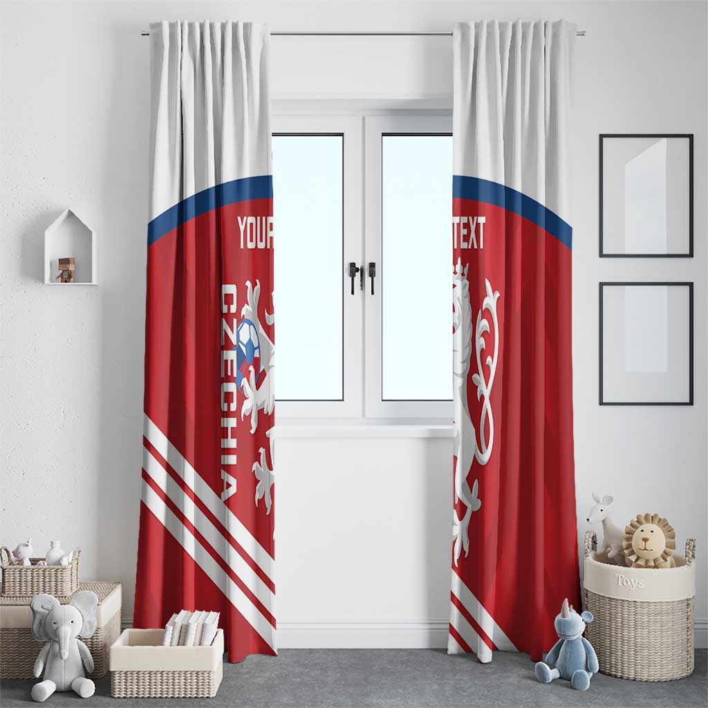 Custom Czech Republic Football Window Curtain Go Czechia - Sporty Style - Wonder Print Shop