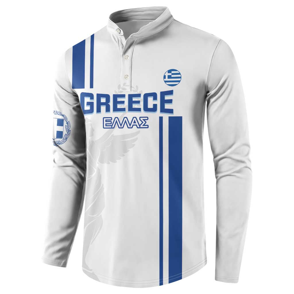 Custom Greece Football Button Sweatshirt Go Ethniki - Sporty Style - Wonder Print Shop