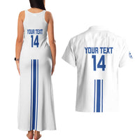 Custom Greece Football Couples Matching Tank Maxi Dress and Hawaiian Shirt Go Ethniki - Sporty Style - Wonder Print Shop